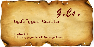 Gyügyei Csilla névjegykártya
