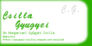 csilla gyugyei business card
